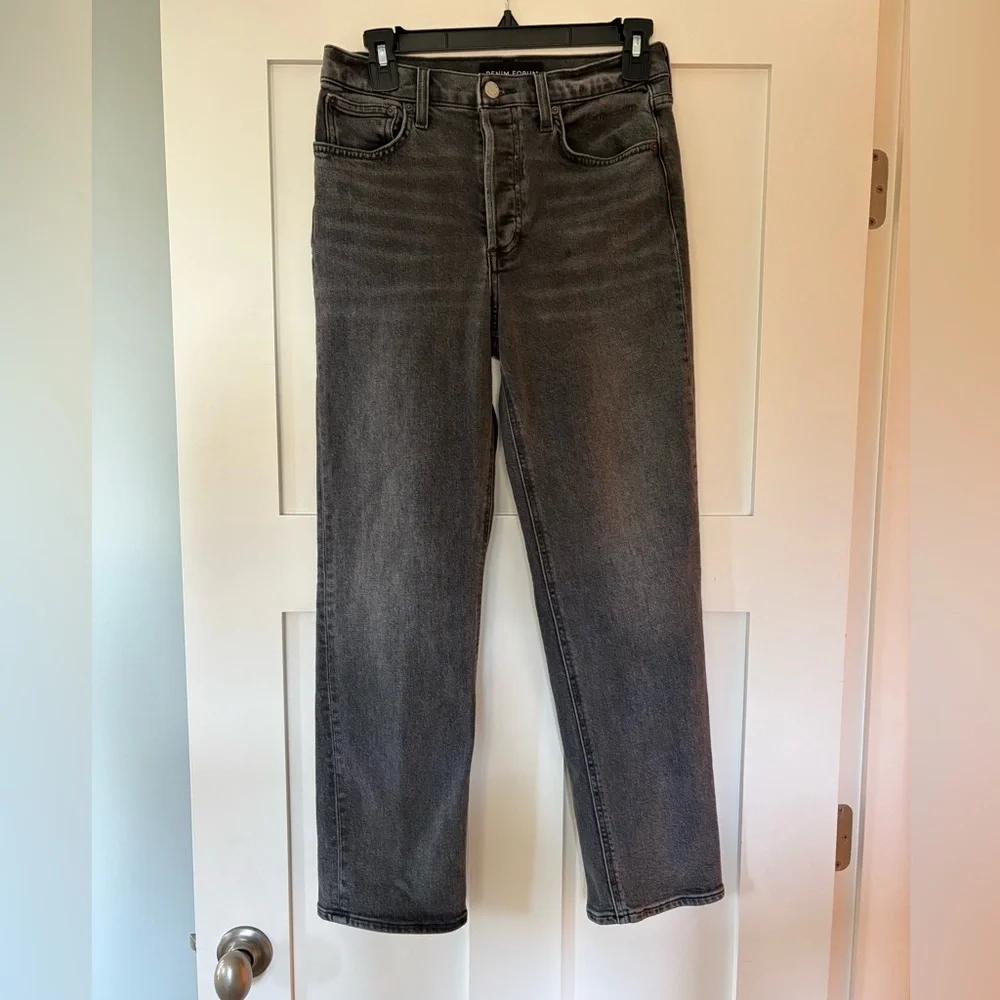 Denim Forum The Arlo High Rise Straight Jean Size 27 - Picture 3 of 7